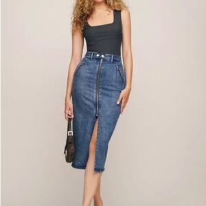 Reformation Leilani Denim Skirt NWT size 23